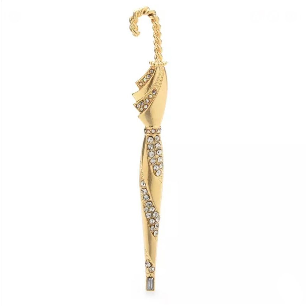 UMBRELLA BROOCH, GOLDTONE